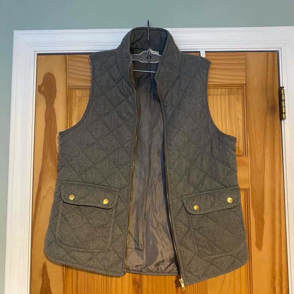 Grey quilted vest